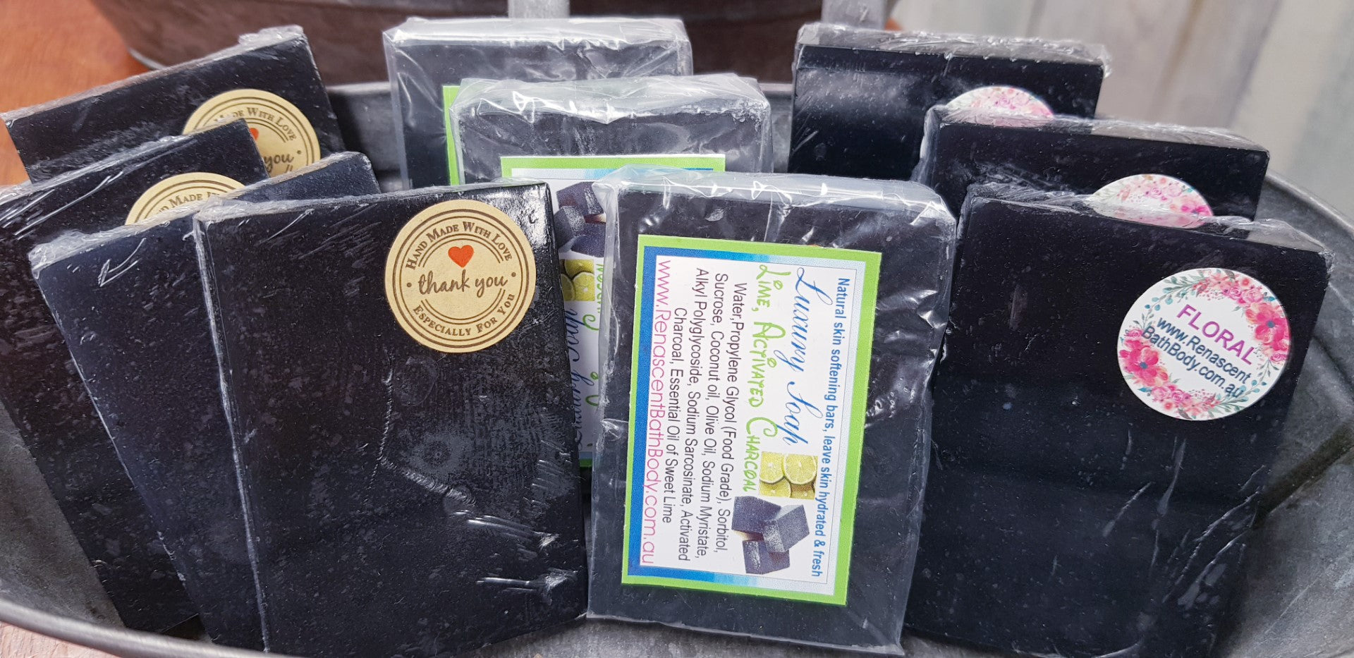 Activated Charcoal and Sweet Lime Soap Cleansing Bar
