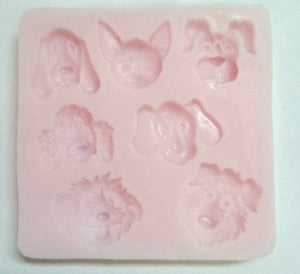 Dog Faces Mini Silicone Mould