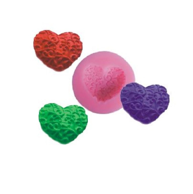 Hearts Floral Mini Silicone Mould